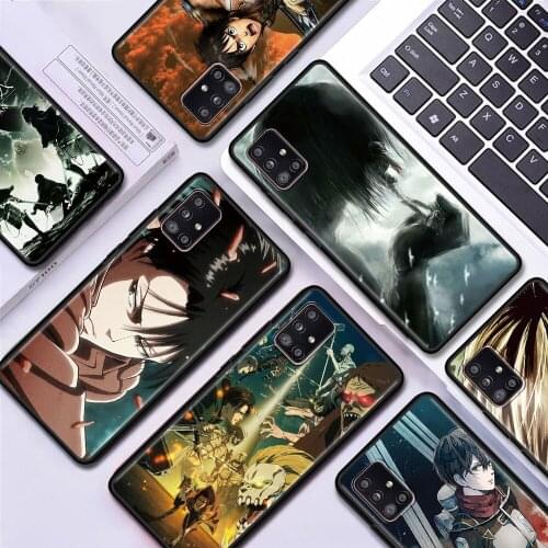 Phone Case For Samsung Galaxy A51 A21s A12 A71 A31 A52 A32 A02s A72 A41 A22 A11 A42 A01 A91 Soft Cover Anime Attack On Titan