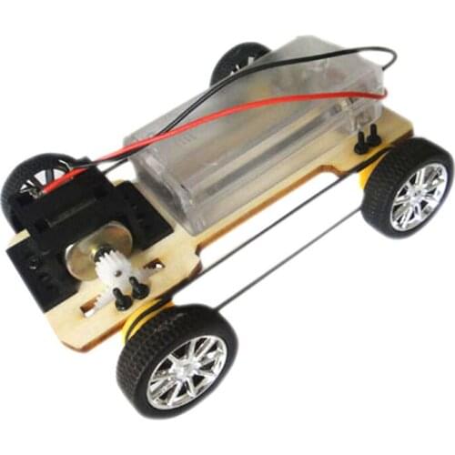 DIY Wood Two-Wheel Drive Small A Technology Small Production Model Stem Education Popular Science Education Experiment Toy Mater
