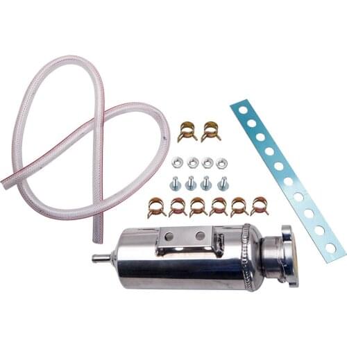 For 350ml Aluminum Vechicl Overflow Catch Can Tank Cooler Coolant Aluminum Reservoir