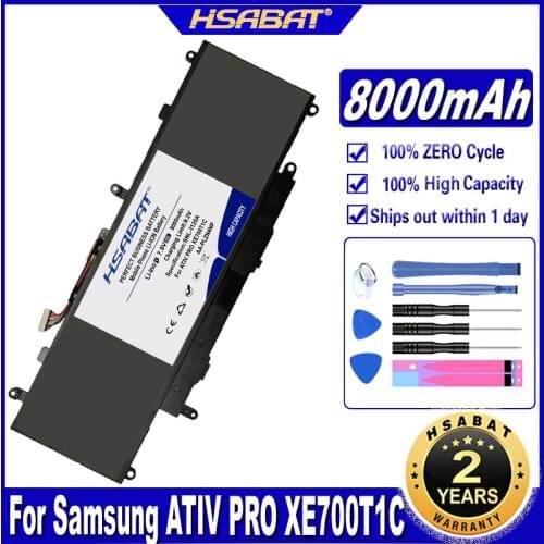 HSABAT AA-PLZN4NP 8000mAh Laptop Battery for Samsung ATIV PRO XE700T1C XQ700T1C XQ700T1C-A52 Series 1588-3366 Batteries
