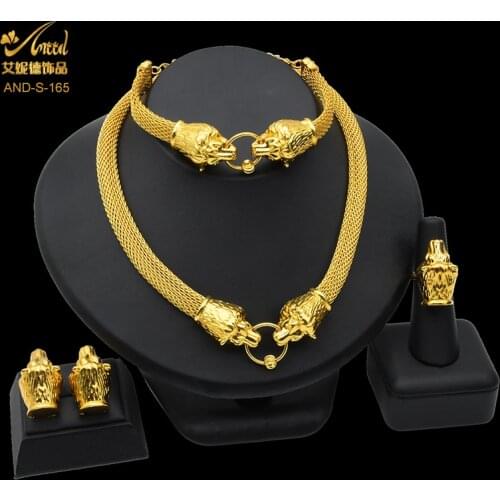 ANIID Afgani Jewellery African Dubai Set Wedding Necklace For Bride Habesha Eritrea Gold Pakistani Jewelry Arabic Ethiopia 24k