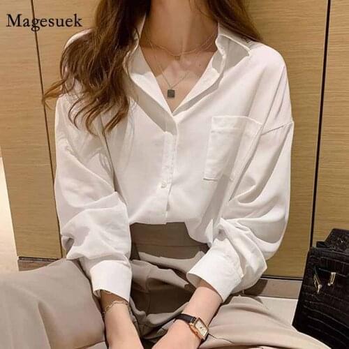Korean Long Sleeve Sunscreen Shirt and Blouse Fashion Cardigan 2020 Autumn Plus Size Clothing Loose Office Lady Women Tops 11490