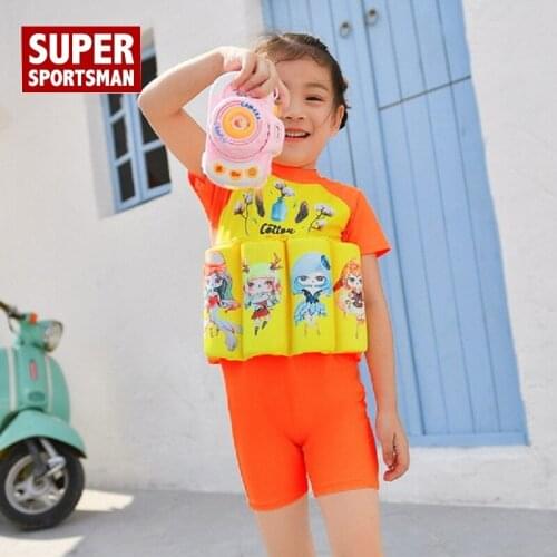 Children Floating UV Protection Swimwear Baby Girl Cartoon Rashguard Surfing Swimsuit Kids Boy Water Sport Swimming Bathing Suit