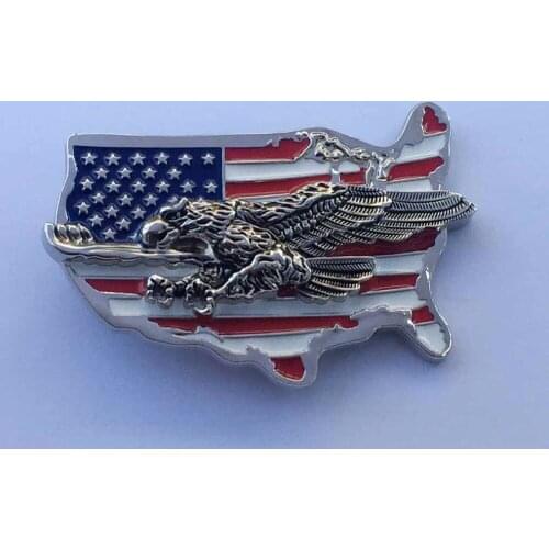 Flying Eagle on USA Map Belt Buckle suitable for 4cm wideth belt with continous stock