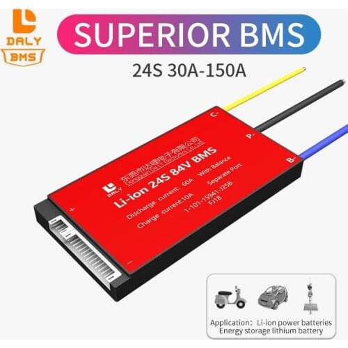 18650 Battery bms24S30A40A50A60A80A100A 3.7V Lili ion for lithium battery For Rechargeable Lithium With Separate port balance