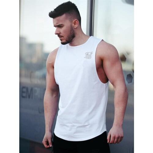 New Fashion Men Sleeveless Running Bodybuilding Tank Top Muscle Stringer Gyms Fitness Shirt Breathable Workout Sport Vest Clothe