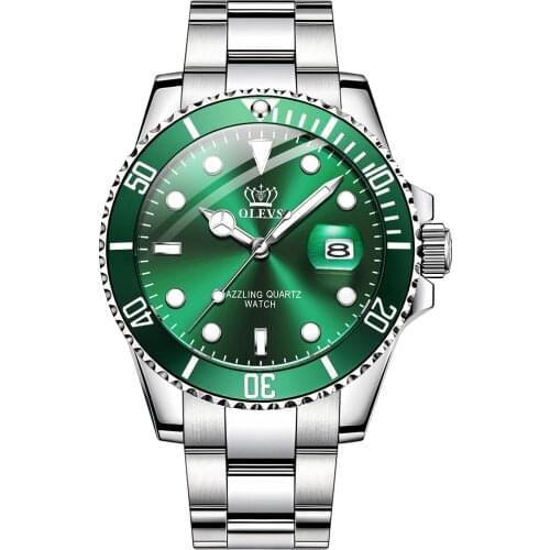 OLEVS Brand Quartz Watches Watch Men Stainless Steel Waterproof Business Sport Wristwatch