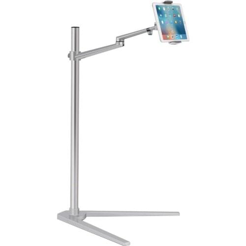 Tablet Floor Stand Height Adjustable Aluminum Cell Phone Bed Sofa Holder for Iphone Ipad 4 - 13 inch