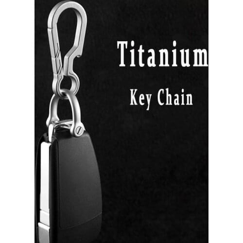 2021 New Titanium Alloy Car Key Chain Super Lightweight Titanium EDC Tool Keychain Hanging Buckle Stainless Steel Key Ring