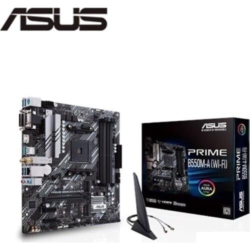 NEW For ASUS PRIME B550M-A (WI-FI) Motherboard Socket AM4 DDR4 For AMD B550M B550 Original Desktop PCI-E 4.0 m.2 sata3 Mainboard