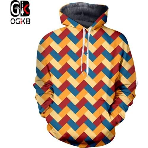 OGKB Hoodies Long 3D Hoody Print Colorful Streetwear Plus Size 5XL Garment Homme Autumn Hoodies