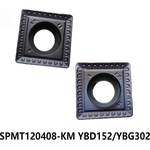 Original SPMT120408-KM YBD152 YBG302 SPMT 120408 Lathe Cutter Turning Tools Carbide Inserts CNC Cutting 10pcs