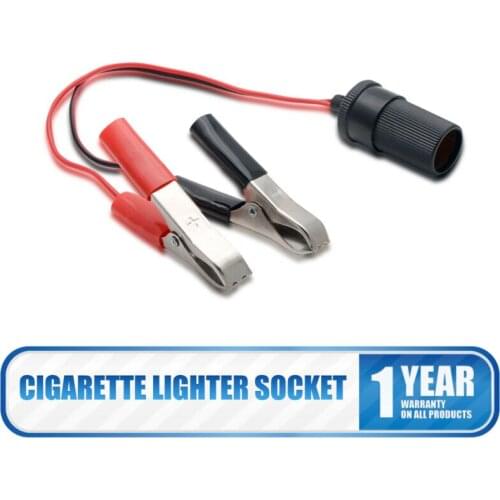 Car Cigarette Lighter Socket to Car Battery Alligator Clip Charger Cable Wire