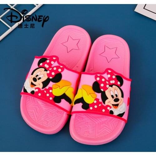 Disney Minnie Mickey Mouse Shoes for Boys Girls Children Slipper Kids Baby Frozen Elsa Slippers Childrens Beach Shoe Size 24-39