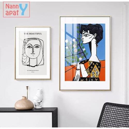 Modern Home Decor Abstract Figure Watercolor Canvas Painting Wall Art Printed Wall Pictures For Living Room Bedroom Decoration