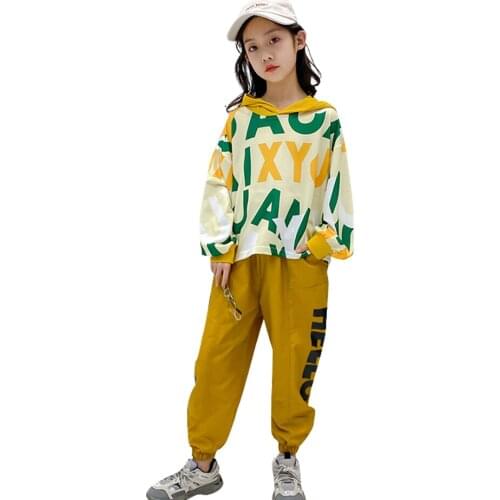 Girls Sport Clothes Sweatshirt + Pants Costume For Girls 2021 New Children Clothes Girl Spring Autumn Childrens Clothing