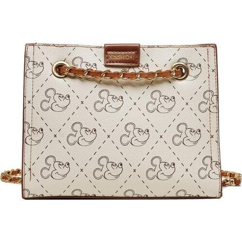 Disney cartoon PU Mickey mouse shoulder bag cartoon Minnie messenger bag chain handbag