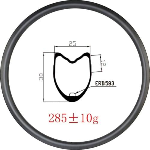 Light 285g 700c 30x25mm Tubular Road disc carbon rim U-Shape 30mm deep UD 3K 12K matte glossy 18H 20H 24H 28H 32H bicycle wheels