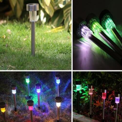 LED solar Light Stainless Steel Waterproof Outdoor Lawn led Light For Garden Decor led Solar Stick Lights