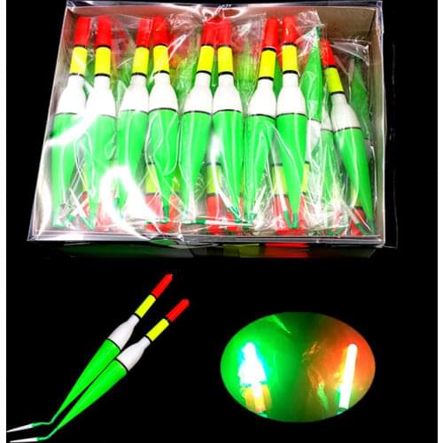 2pcs Luminous Fishing Float Battery Operated LED Float for Dark Water Night Fishing Provides Continuous Lighting and Waterproof