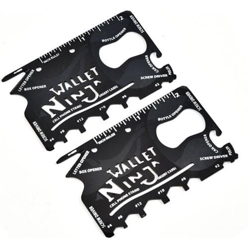 Outdoor multi-function stainless steel universal tool card multi-purpose knife stainless steel double-edged saw saber card