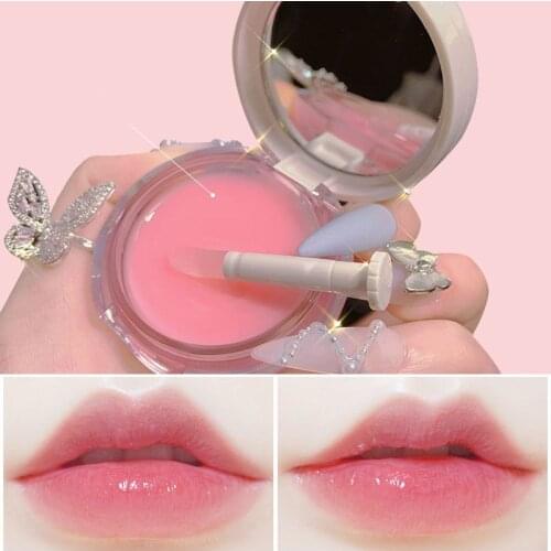 Moisturizing Lip Mask Dilute Lip Wrinkles Exfoliating Anti-chapped Lip Film Repair Lip Color Lip Care Tool with Lip Brush