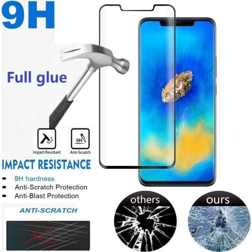 Full Glue Screen Protector For Huawei Mate 20 Pro Full Adhesive Tempered Glass For Huawei Mate20 pro Case Friendly
