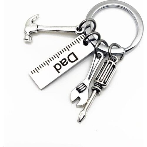 1Pc Dad Letters Keychains Creative Keyring Fathers Day Gifts Handbag Decor Pendant