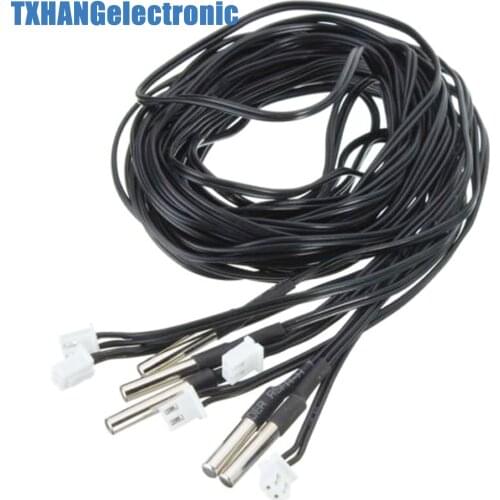 10PCS NTC 3435 10K Ohm 1% Thermistor Temperature Sensor Cylinder Probe 1.5M Wire diy electronics