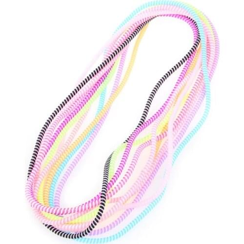 10pcs Colorful TPU Spiral Phone USB Data Charging Cable Cord Wrap Protector Winder