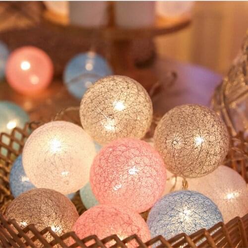 20 LED Round ball Garland String Lights Christmas Fairy Lighting Strings for Outdoor Holiday Wedding Xmas Party Home Decoration