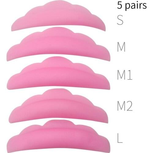 5 Pairs Of Silicone Eyelash Sunflower Edge Patches For Hot Eyelashes Root Curling Lifting Eye Lash Curved Eyelash Makeup Tools