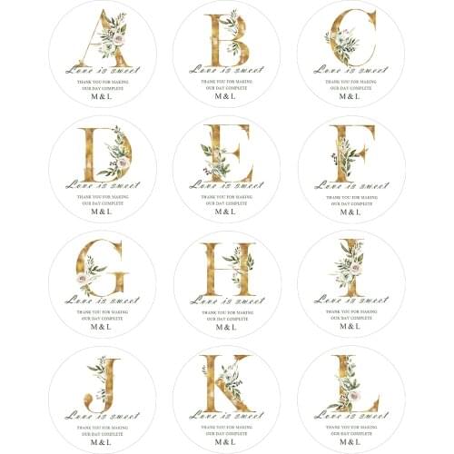 70Pcs Custom Stickers Wedding Birthday Baptism Stickers Design Your Own Initials Gloss Stickers Personalized Wedding Favor Label