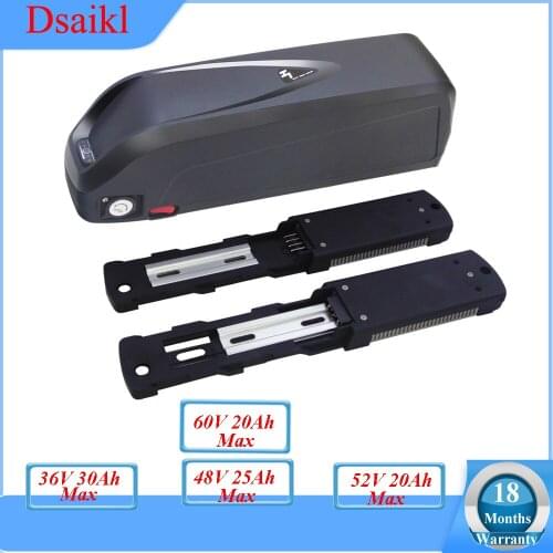 16S 18650 60volt 1000w 1200W ebike battery 60V 14.5Ah 17.5Ah hailong battery with 67.2V 3A charger