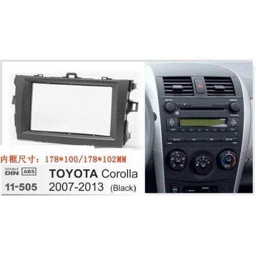 Car Radio Fascia Frame Kit For TOYOTA COROLLA 2006-2013 Audio Bezel Facia Panel Trim Dash 2 Din Mount Kit
