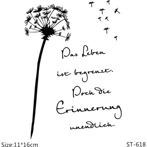 AZSG Mature Dandelion Clear Stamps/Seals For DIY Scrapbooking/Card Making/Album Decorative Silicone Stamp Crafts