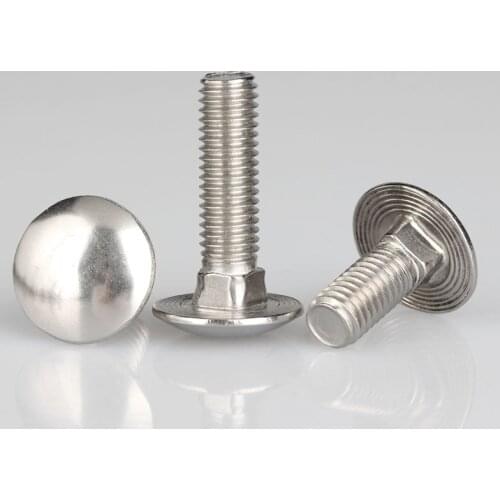 M6 M8 M10 M12 304 Stainless Steel Big Head Carriage Screw/Carriage Bolt/Computer Desk Accessories/Shelf Screw
