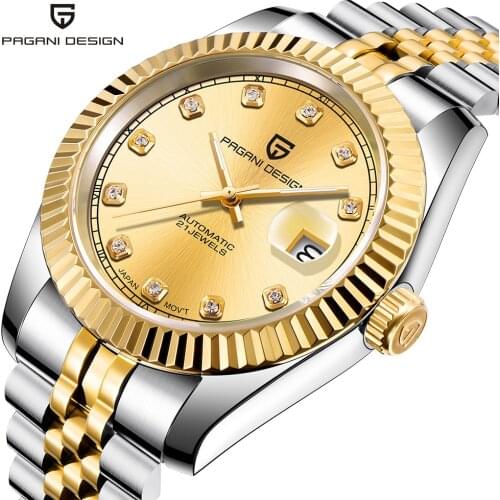 PAGANI Brand Men Watch Japan NH35A Movt Automatic Watch Men Sapphire Stainless Steel Business Sport Mechanical Wristwatch 10ATM