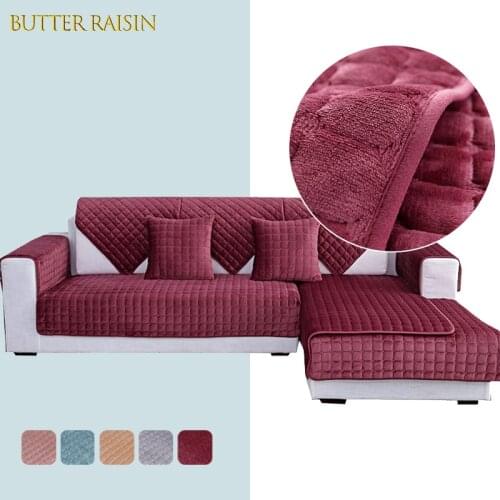 New Thicken Crystal Velvet Fabric Sofa Cover Slip Resistant Slipcover Seat European Couch Cover Sofa Towel for Living Room Decor