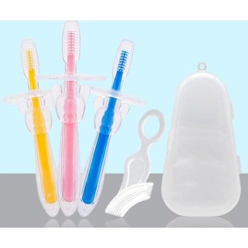 3Pcs/Set Soft Silicone Kids Training Toothbrush Baby Children Dental Oral Care Tooth Brush Tool Baby Kid Tooth Brush Baby Items