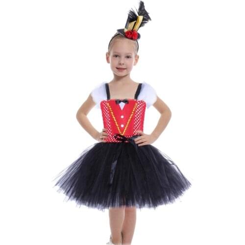 Kids Carnival Performance Tutu Dress Children Circus Ringmaster Costume Girls Birthday Party Fancy Dress Up Dresses Christmas