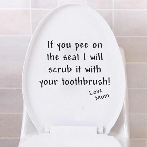 Toilet Seat WC Stickers for Bathroom Toilet Lid Living Room Home Decor Poster Background Toilet Deodorant Stickers