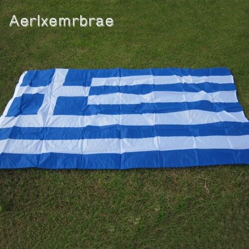 Aerlxemrbrae flag 3x5ft Greece Flag Greek Hellenic State Country Banner Greece National Banner Super-Poly Hanging Greece Flag