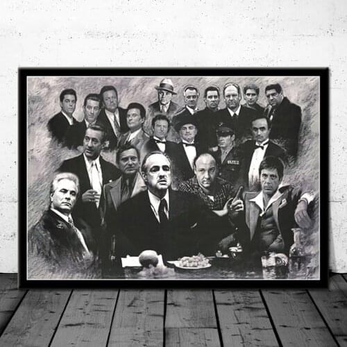 Gangsters Godfather Goodfellas Sopranos Movie Art Poster Canvas Painting Wall Picture Home Decor Posters and Prints