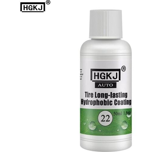 50ml HGKJ 22 Tire Black Shine Tyre Gloss Coating Car Wheel Polishing Wax Auto Protective Agent Rubber Repair Hydrophobic