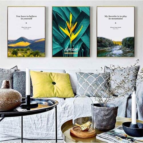 HAOCHU Field Plant Tropical Canvas Painting For Living Room Home Decor Painting Print Poster Simple Nordic Wall Picture