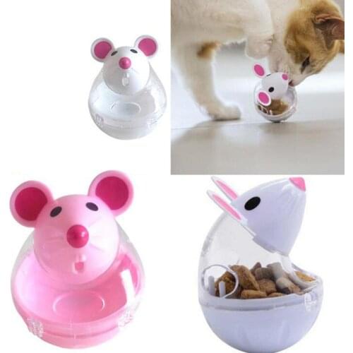 1PC Pet Feeder Cat Toy Mice Food Rolling Leakage Dispenser Bowl Playing Training Funny Toys For Cat Kitten Cats Toy Pet Supplies