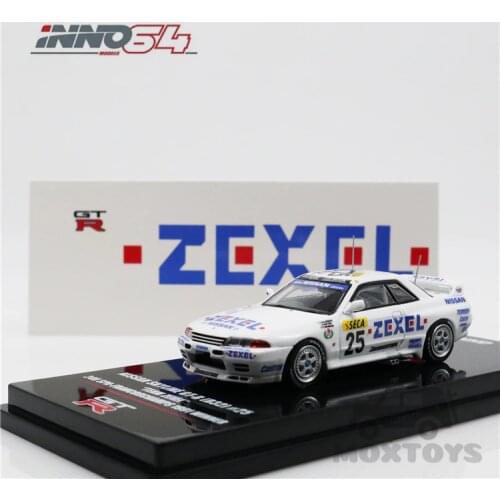 INNO 1:64 NISSAN SKYLINE GTR R32 ZEXEL #25 24hr Spa Francorchamps 1991 Winner Diecast Model Car