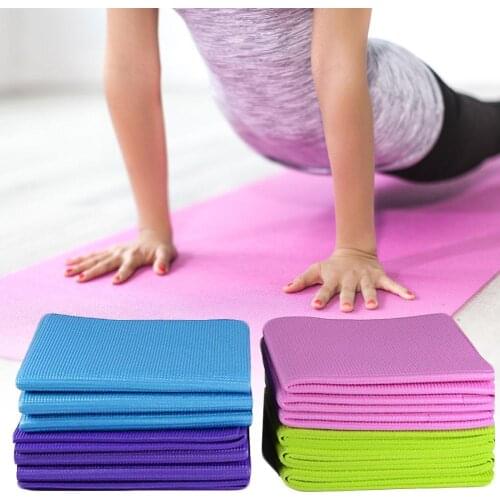 Portable 4mm Thick Anti-slip PVC Gym Home Fitness Exercise Pad Yoga Pilates Mat