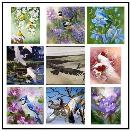 LIPHISFUN DIY Diamond Painting Diamond Embroidery Cross Stitch Full Square/round Drill Home Decor Bird Flower Animal